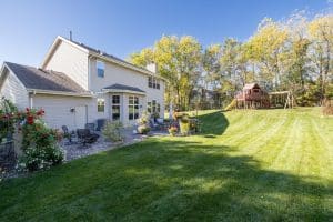 Backyard with playground
